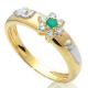 Anel formatura em ouro 18k - Zirc�nia e P. Sint�tica