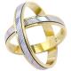 Par de alian�as em ouro amarelo e branco 18k