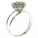 Anel em ouro branco 18k- Chuveirinho de brilhantes