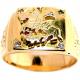 Anel de ouro 18k masculino - S�o Jorge