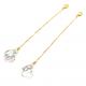 Brinco de cristal lapidado e ouro amarelo 18k