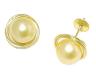 Brinco em ouro amarelo 18k com 2 p�rolas