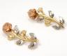 Brinco em ouro 18k - Rosa vermelha
