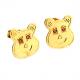 Brinco de ouro amarelo 18k com RUBI