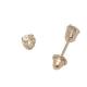 Brinco em ouro branco 18k com zirconia