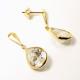 Brinco em ouro amarelo 18k com zirconia