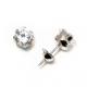 Brinco em ouro branco 18k com zirconia