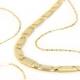 Corrente de ouro amarelo 18k - Cadeado achatado - 40