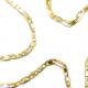 Colar em ouro 18k - Cadeado achatado - 40 cm
