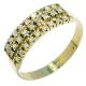 Meia alian�a de diamantes em ouro amarelo 18k