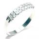 Meia alian�a de brilhantes em ouro branco 18k