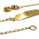 Pulseira de chapa em ouro amarelo 18k