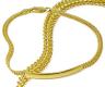 Pulseira de ouro amarelo 18k - Esteira com chapa