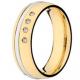 Alian�a ouro branco e amarelo 18k-Pr. unit�rio