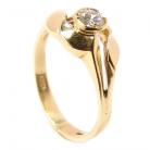 Solit�rio em ouro amarelo 18k