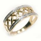 Anel em ouro amarelo e branco 18k