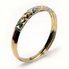 Anel em ouro amarelo,branco e verm.18k - Fosco e lap