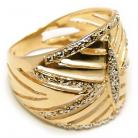 Anel em ouro amarelo e branco 18k