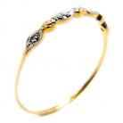 Anel em ouro amarelo e branco 18k