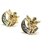 Brinco de ouro amarelo 18k - Fecho alavanca
