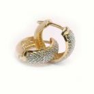 Brinco em ouro amarelo e branco 18k