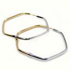 Argola africana em ouro 18k - dupla face