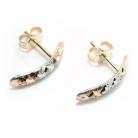 Brinco em ouro amarelo,branco e vermelho 18k