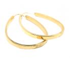 Argola Africana oval em ouro amarelo 18k