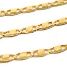 Colar em ouro 18k - Cadeado achatado - 40 cm