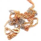 Corrente de ouro 18k - Singapura 3 cores - 40 cm