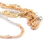 Corrente de ouro 18k - Singapura 3 cores - 45 cm