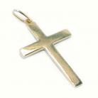Crucifixo em ouro amarelo e branco 18k
