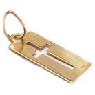 Medalha em ouro amarelo 18k - Vazada forma cruz