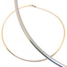 Colar ouro 18k Flex�vel dupla face amarelo / branco