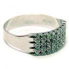 Meia alian�a de diamantes em ouro branco 18k