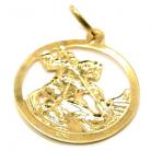 Medalha de ouro amarelo 18k - S�o Jorge