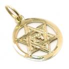 Medalha Estrela de David em ouro 18k