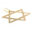 Pingente Estrela de David em ouro amarelo 18k