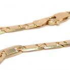 Corrente de ouro amarelo 18k - Cadeado Achatado - 60 cm
