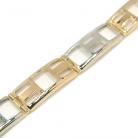 Pulsiera de ouro amarelo e branco 18k