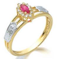 Anel formatura em ouro 18k - Zirc�nia e P. Sint�tica