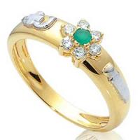 Anel formatura em ouro 18k - Zirc�nia e P. Sint�tica