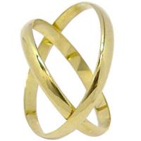 Par de alian�as em ouro amarelo 18k