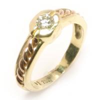 Solitário em ouro amarelo e vermelho 18k (Produto Esgotado) Solitário em ouro amarelo e vermelho 18k (Produto Esgotado)
