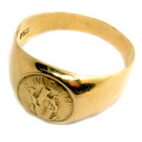 Anel em ouro amarelo 18kts S�o bento