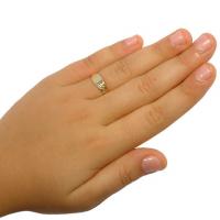 Anel em ouro amarelo 18k - ABC