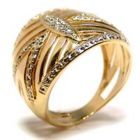 Anel em ouro amarelo e branco 18k