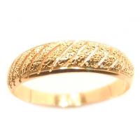 Anel em ouro amarelo 18k - Jóia c/ det. jateado - 2ANO0487 Anel em ouro amarelo 18k - Jóia c/ det. jateado - 2ANO0487