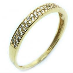 Anel em ouro amarelo 18k com 44 zirconias Anel em ouro amarelo 18k com 44 zirconias