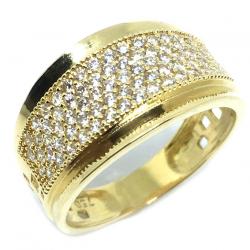 Anel em ouro amarelo 18k com 72 zirconia - 2ANZ0072 Anel em ouro amarelo 18k com 72 zirconia - 2ANZ0072